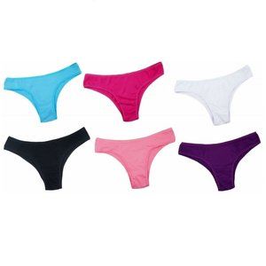 6-Pack Women's Cotton Bikini Panties Underwear